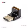 Adapter club 3d DisplayPort vyriška į DisplayPort 1.4 moteriška 90° kampuota, palaiko 4K@120Hz