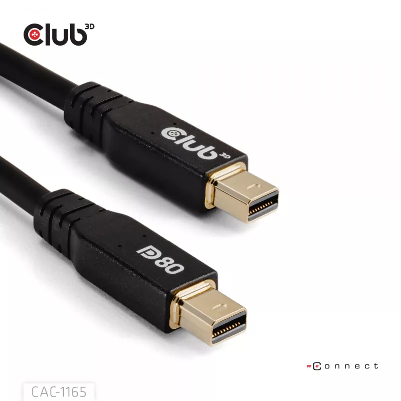 CLUB3D MiniDisplayPort™ į MiniDisplayPort dvikryptis VESA DP80 sertifikuotas laidas M/M 1 m/3,28 pėd.