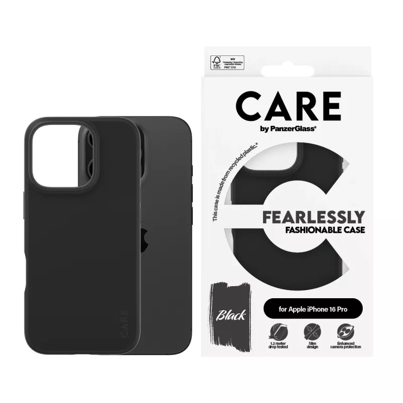 PanzerGlass CARE™ by ® Case Juoda iPhone 16 Pro