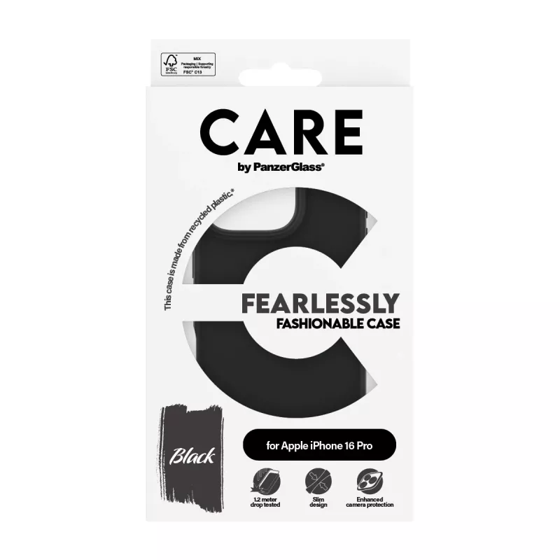 PanzerGlass CARE™ by ® Case Juoda iPhone 16 Pro