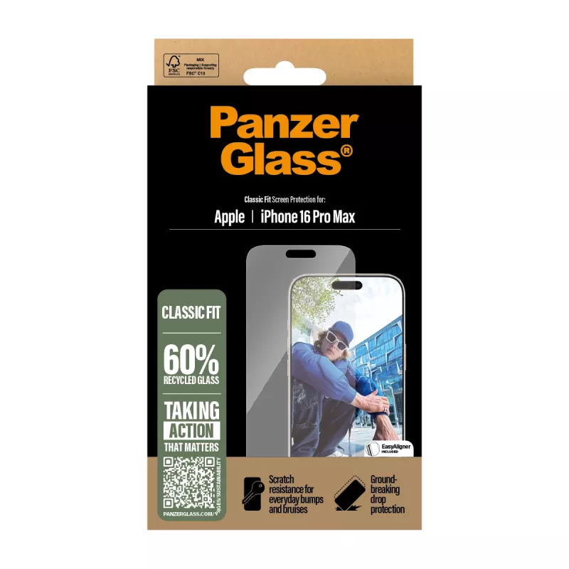 PanzerGlass® Ekrano apsauga iPhone 16 Pro Max | Classic Fit