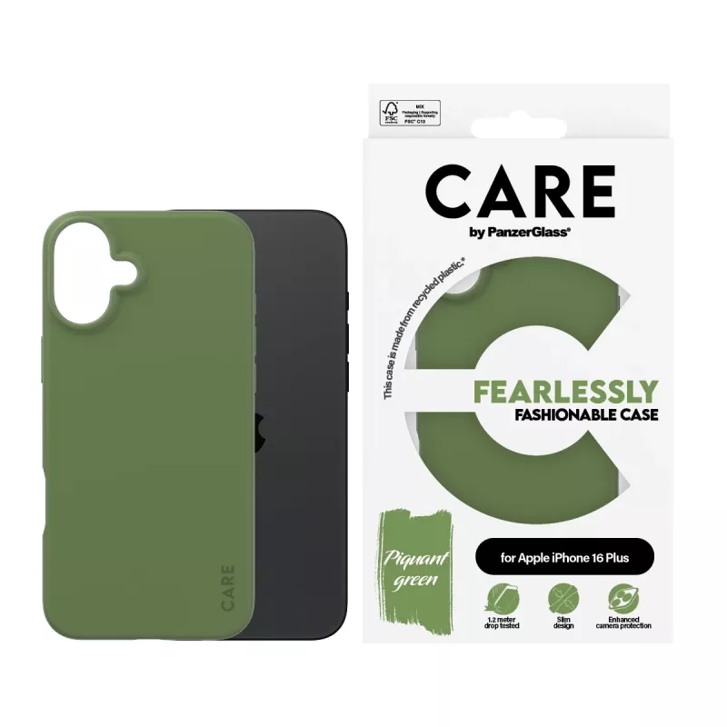 Cover PanzerGlass CARE by ® madingas dėklas Green iPhone 16 Plus
