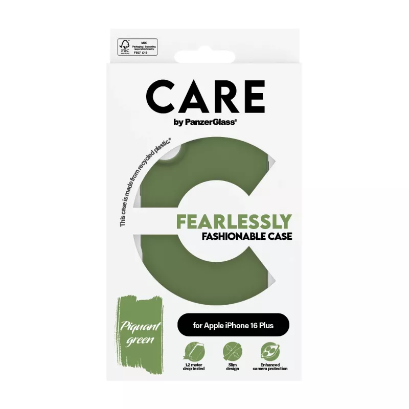 Cover PanzerGlass CARE by ® madingas dėklas Green iPhone 16 Plus