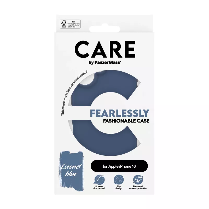 Cover PanzerGlass CARE by madingas dėklas Blue iPhone 16