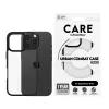PanzerGlass CARE™ by ® Urban Combat Case permatomas su juodu rėmeliu, skirtas iPhone 16 Pro