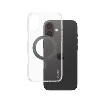 PanzerGlass CARE™ by ® Dėklas Skaidrus su Juodu Stovu ir MagSafe iPhone 16 Plus