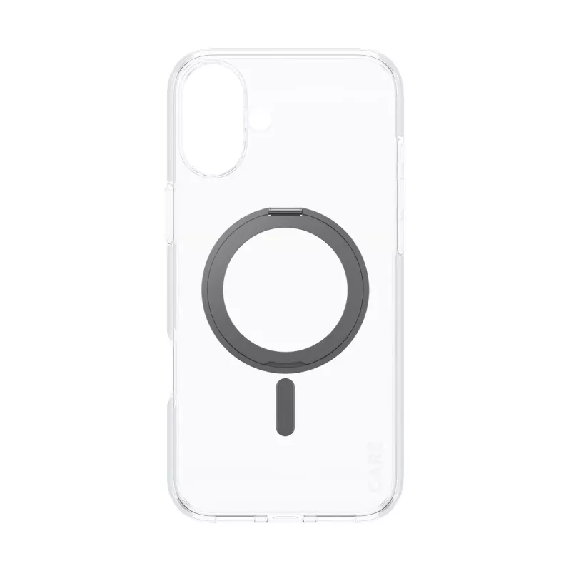 PanzerGlass CARE™ by ® Dėklas Skaidrus su Juodu Stovu ir MagSafe iPhone 16 Plus