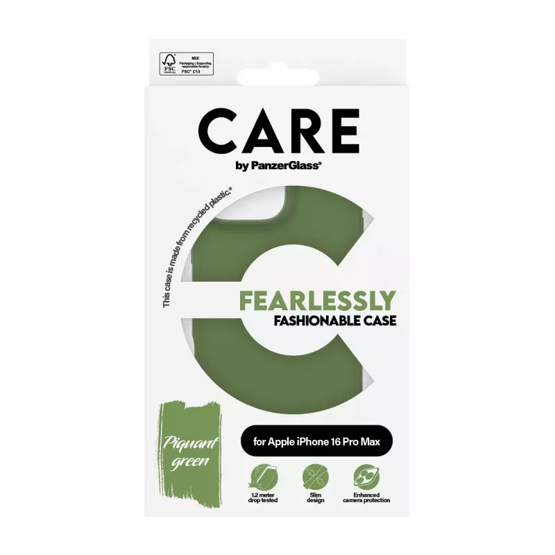 Cover PanzerGlass CARE by ® madingas dėklas Green iPhone 16 Pro Max