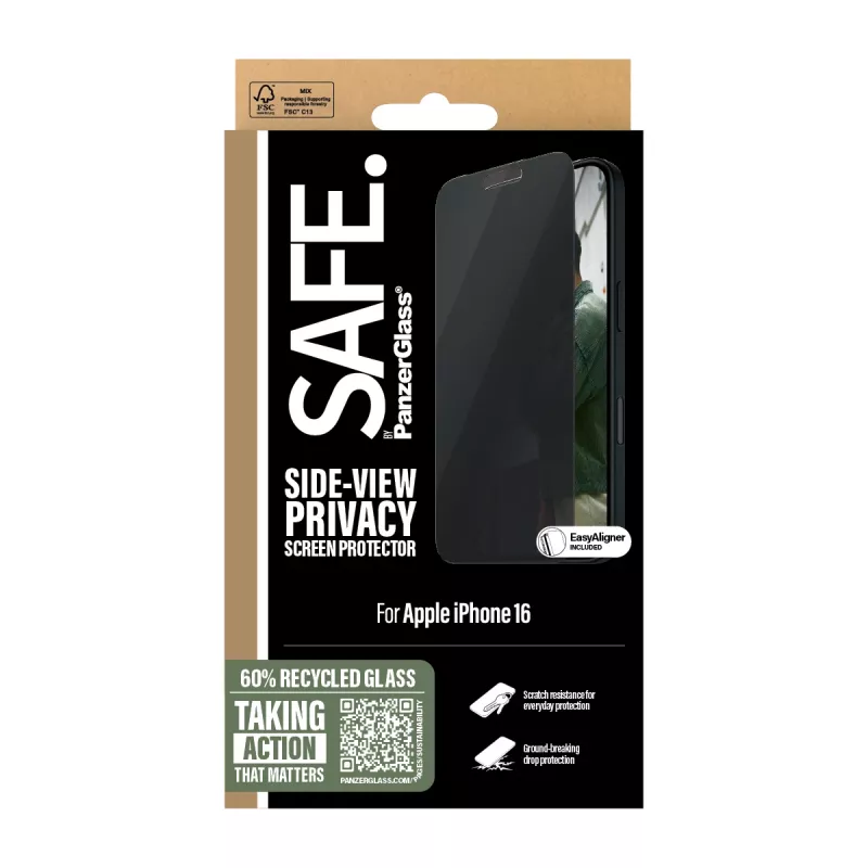 Privatumo ekrano apsauga PanzerGlass SAFE. by iPhone '24 6.1 col. | 15 | Ultra-Wide Fit