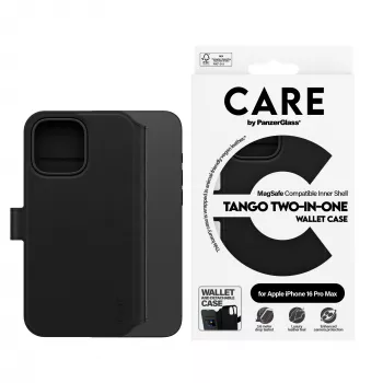 PanzerGlass CARE™ by ® Tango 2-in-1 piniginės dėklas su MagSafe, skirtas iPhone 16 Pro Max