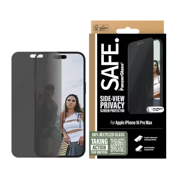 PanzerGlass SAFE. by ® privatumo ekrano apsauga iPhone 16 Pro Max | Ultra-Wide Fit
