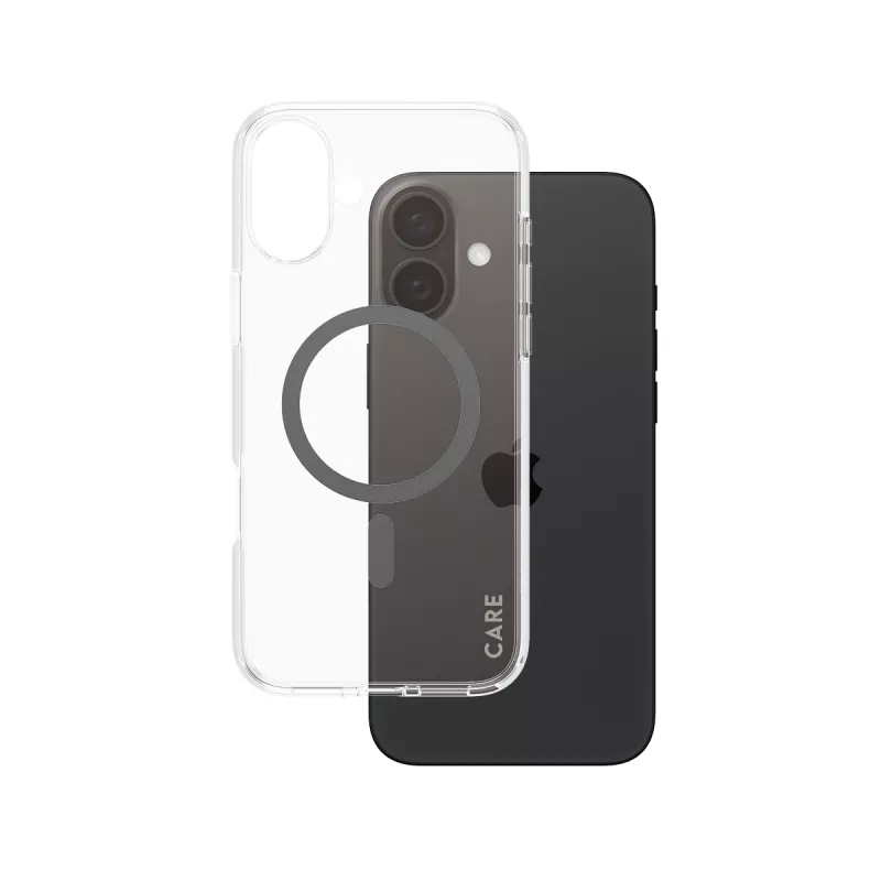 PanzerGlass CARE™ by ® Urban Combat Case permatomas su juodu MagSafe iPhone 16 Plus