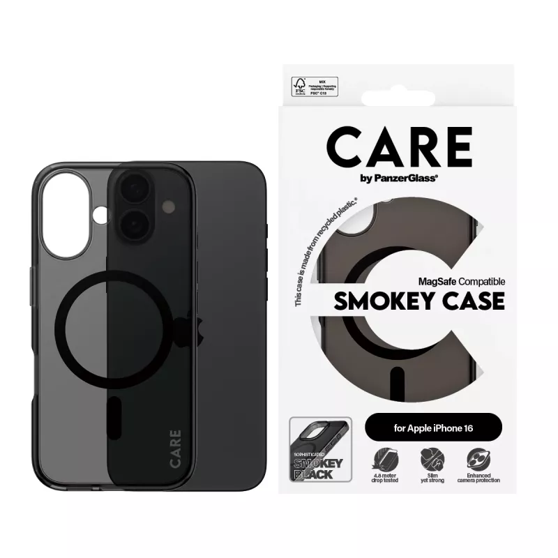 PanzerGlass CARE™ by ® Urban Combat Case Smokey w. Juoda MagSafe iPhone 16