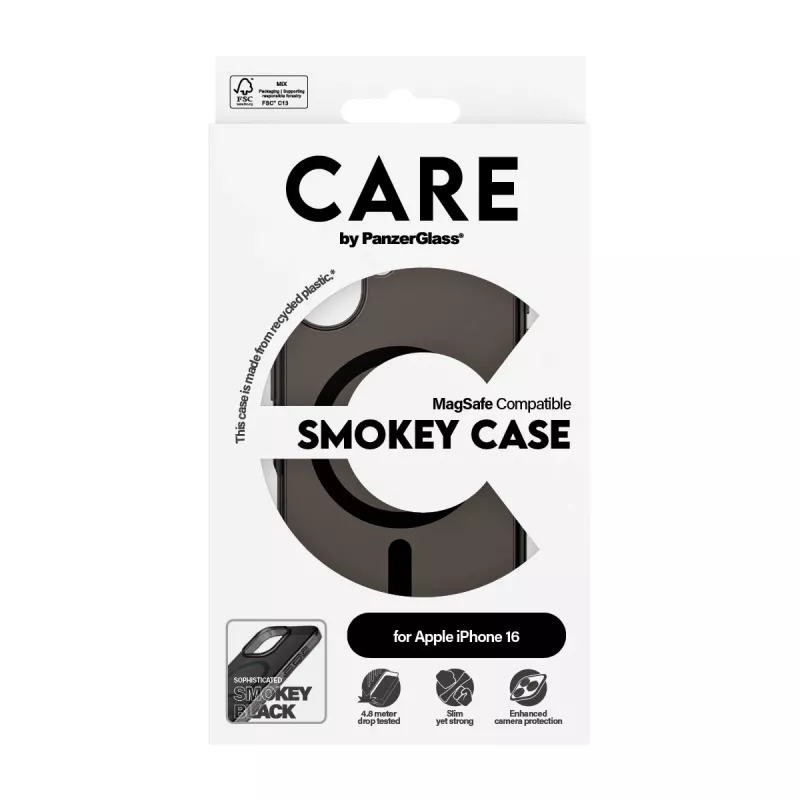 PanzerGlass CARE™ by ® Urban Combat Case Smokey w. Juoda MagSafe iPhone 16