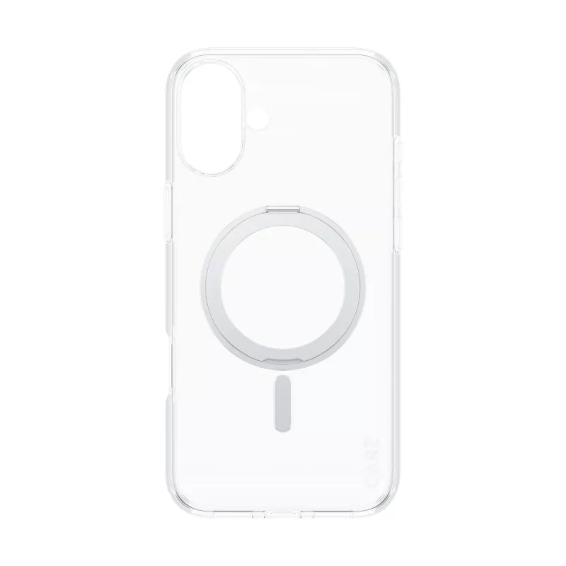 PanzerGlass CARE™ by ® dėklas permatomas su sidabriniu stovu ir MagSafe iPhone 16 Plus
