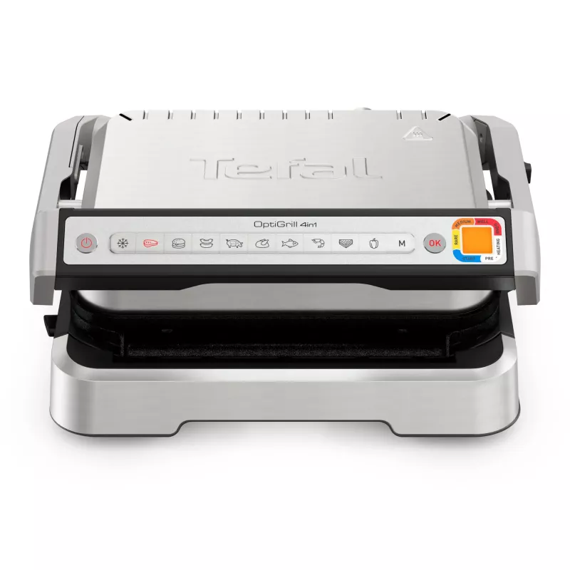 Kontaktinė kepsninė Tefal OptiGrill 4in1 GC774D30 juoda sidabrinė stačiakampė