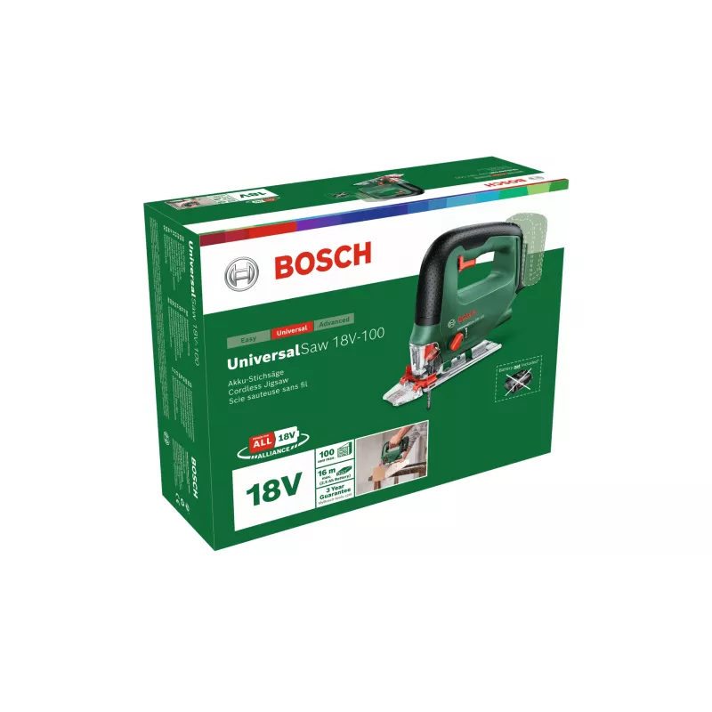 Bosch Universal Saw 18V-100 elektrinis siaurapjūklis 2600 spm 2 kg