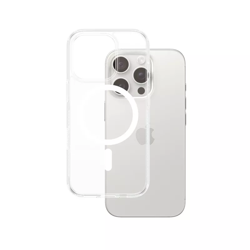 Cover PanzerGlass HardCase Transparent w. White MagSafe iPhone 16 Pro