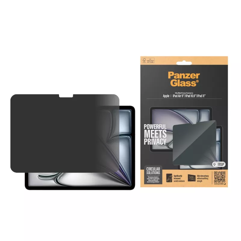 PanzerGlass ® Privatumo ekrano apsauga iPad Air 11'' (2024-2025) | iPad 11 col. (2025) | iPad 10.9'' (2022) | Itin platus pritaikymas