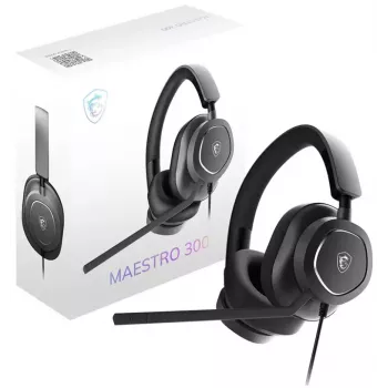 MSI Maestro 300 ausinės, laidinės, galvos lankas, žaidimams, USB Type-C / USB Type-A, juodos