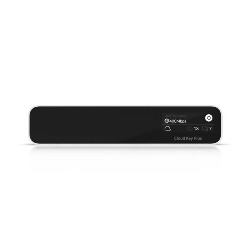 Tinklo šliuzas/valdiklis UBIQUITI CloudKey+ UCK-G2-SSD su 1 TB SSD, 3 GB RAM, OLED ekranu, PoE, Gigabit Ethernet
