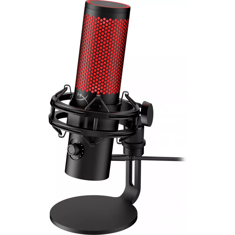 HyperX QuadCast 2 - USB mikrofonas (juodas), Podkastų mikrofonas, -7,5 dB, 20 - 20000 Hz, 0,05%, 32 Ω, 24 bitai