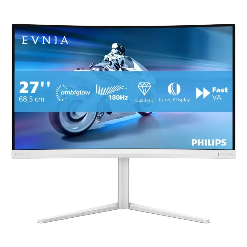 Philips Evnia 5000 27M2C5501/00 kompiuterio monitorius 68,6 cm (27 colių) 2560 x 1440 pikselių Quad HD LCD Baltas
