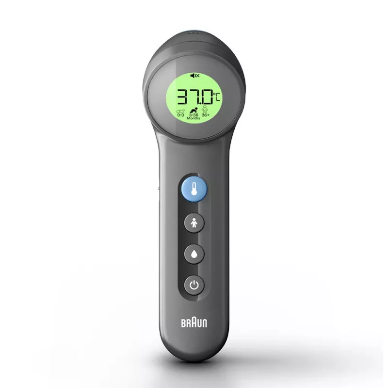Braun BNT400 bekontaktis kaktos termometras, pilkas