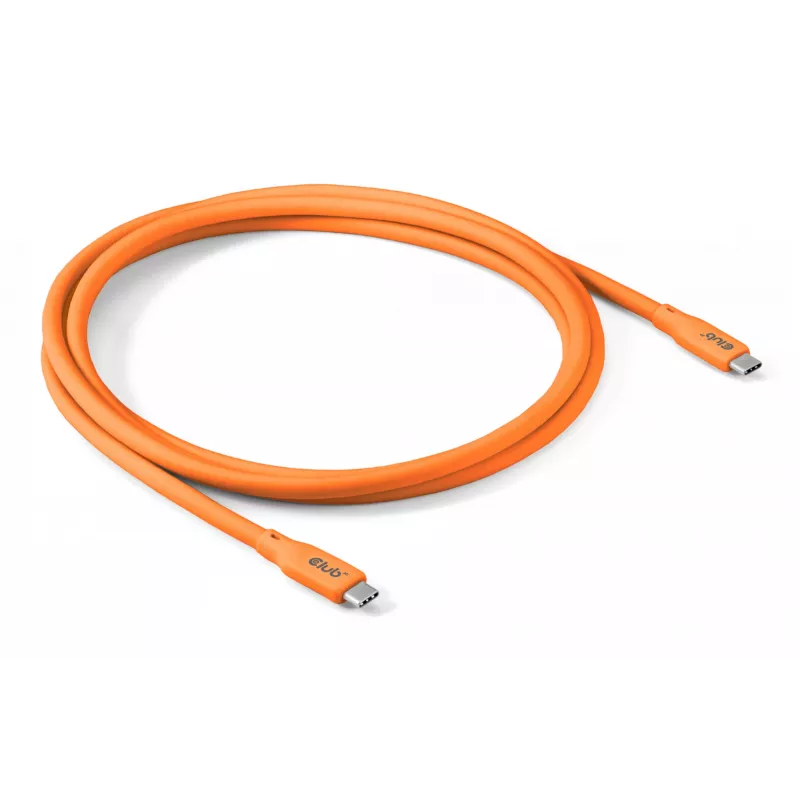 CLUB3D Kabel / Adapter USB kabelis USB4 Gen 2x2 2 m USB C oranžinis
