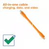 CLUB3D Kabel / Adapter USB kabelis USB4 Gen 2x2 2 m USB C oranžinis