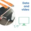 CLUB3D Kabel / Adapter USB kabelis USB4 Gen 2x2 2 m USB C oranžinis