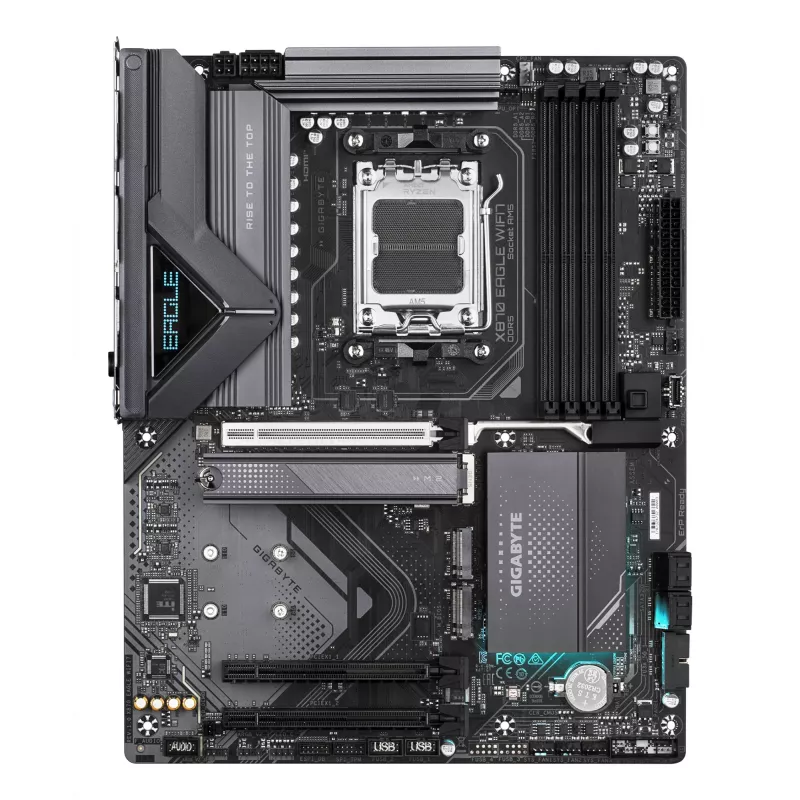 Motininė plokštė GIGABYTE X870 EAGLE WIFI7 ATX, AMD X870 mikroschemų rinkinys, Socket AM5, DDR5, 4x DIMM, Wi‑Fi 7, 2.5Gb LAN