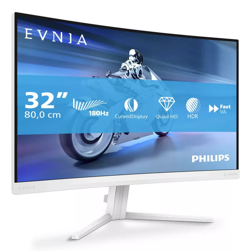 Philips Evnia 5000 32M2C5501/00 kompiuterio monitorius 80 cm (31,5 colio) 2560 x 1440 pikselių Quad HD LCD Baltas