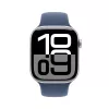 APPLE Watch Series 10 GPS + Cellular 46mm sidabrinis aliuminio korpusas su džinsinio audinio sportiniu dirželiu - M/L