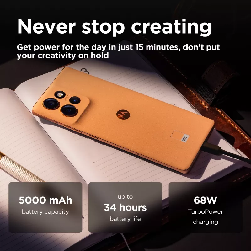 Motorola edge 50 16,9 cm (6,67 colio) Dual SIM Android 14 5G USB Type-C 12 GB 512 GB 5000 mAh Persikų