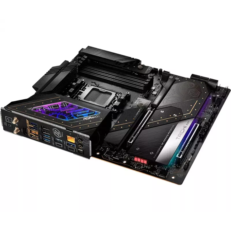 Pagrindinė plokštė ASRock X870E Taichi — AMD X870E, Socket AM5, Extended ATX, DDR5, 4 DIMM, iki 256GB, Wi‑Fi 7, 5Gb LAN
