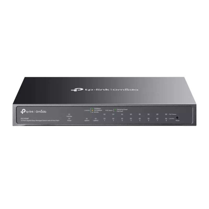 Valdomas jungiklis TP-Link Omada ES210GMP 10 prievadų Gigabit Ethernet PoE