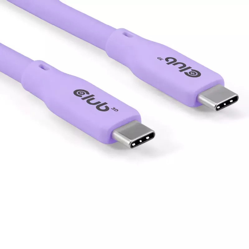 USB C laidas CLUB3D CAC-3004 2m violetinis