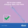 USB C laidas CLUB3D CAC-3004 2m violetinis