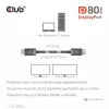 CLUB3D DisplayPort™ 2.1 Bi-Directional VESA DP80 Certified kabelis 4K240Hz, 8K60Hz or 10K60Hz M/M 1.6m/5.25ft