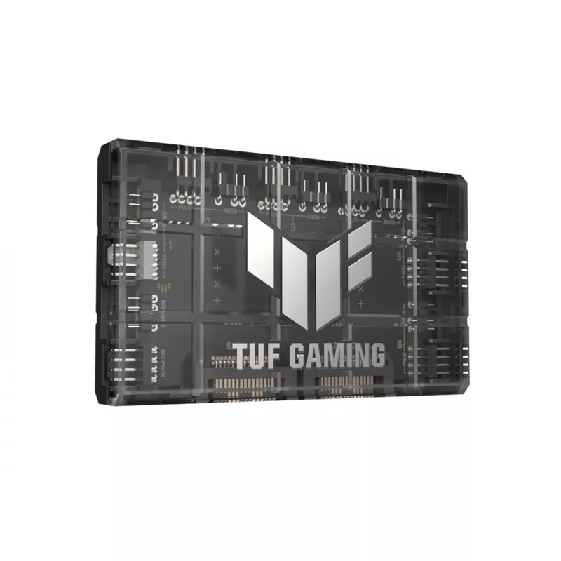 Ventiliatoriaus valdiklis ASUS TUF Gaming ARGB PWM Fan Hub 4 kontaktų Juoda