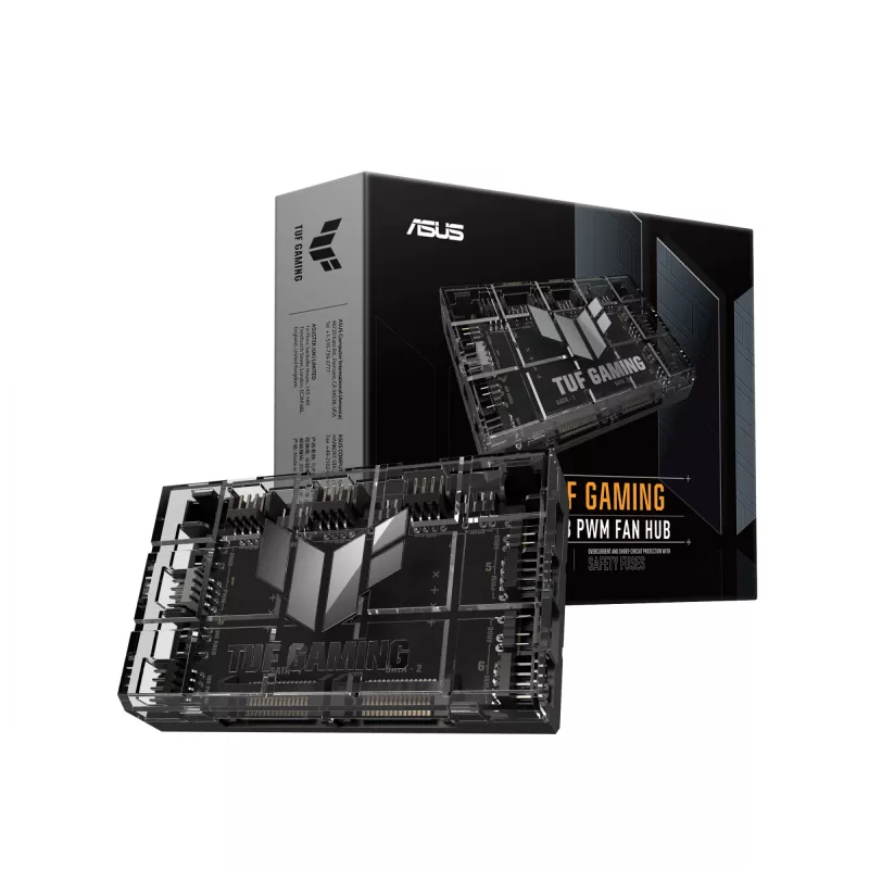 Ventiliatoriaus valdiklis ASUS TUF Gaming ARGB PWM Fan Hub 4 kontaktų Juoda