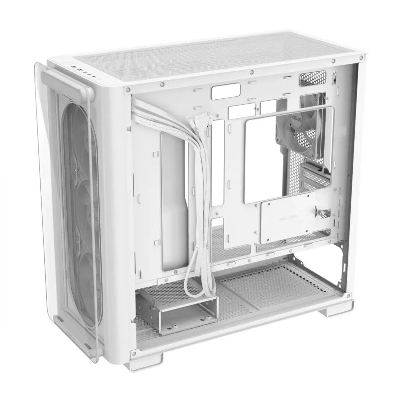 ASUS A23 PLUS TG ARGB WHITE, PC, Balta, micro ATX, Mini-ITX, Multi, 16,5 cm, 38 cm