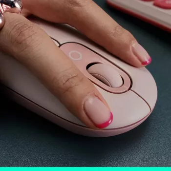 LOGITECH Pop Mouse - Individualizuojami jaustukai - Belaidis - Rožinis