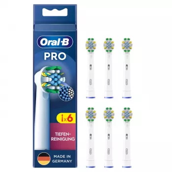 Oral-B Deep Cleaning pakeičiamos dantų šepetėlių galvutės, 6 vnt., baltos