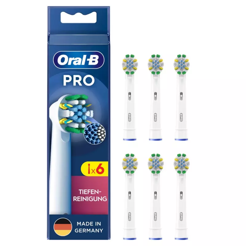 Oral-B Deep Cleaning pakeičiamos dantų šepetėlių galvutės, 6 vnt., baltos