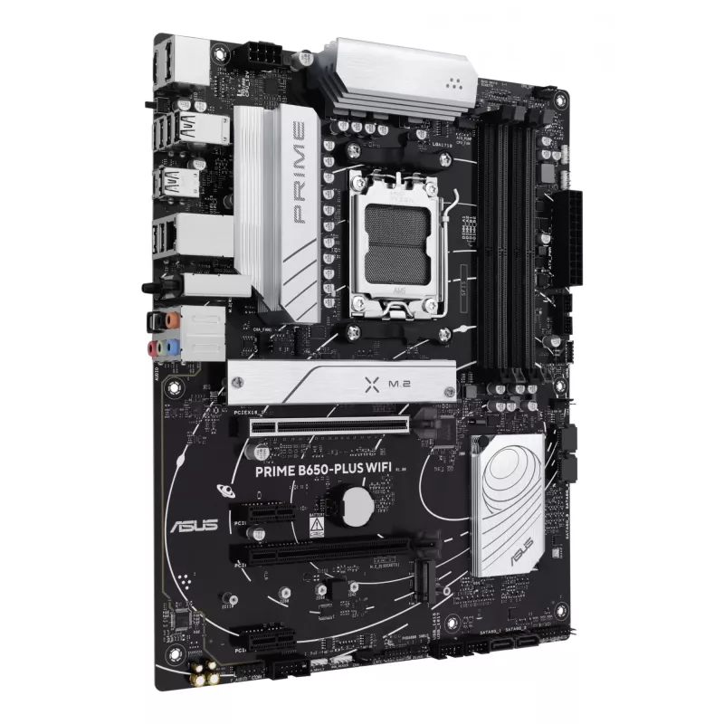 Motininė plokštė ASUS PRIME B650-PLUS WIFI ATX — AMD B650, Socket AM5, DDR5, 4 DIMM, 192 GB, Wi‑Fi 6E, 2.5Gb LAN