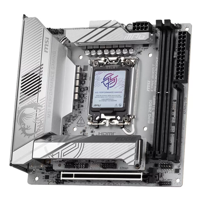 MSI MPG Z890I EDGE TI WIFI pagrindinė plokštė Intel Z890 LGA 1851 (Socket V1) mini ITX