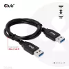 CLUB3D USB Typee-A Gen2(10G) kabelis, 3A M/M 0.5m / 1.64 ft