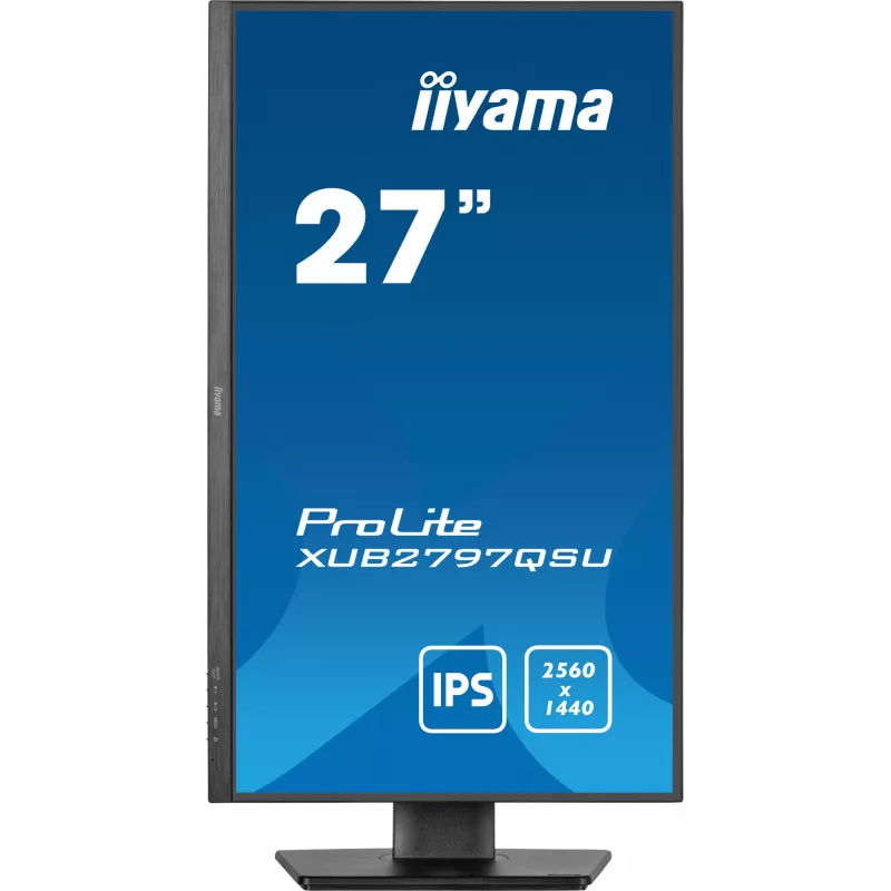 iiyama ProLite XUB2797QSU-B2 kompiuterio monitorius 68,6 cm (27 colių) 2560 x 1440 pikselių Quad HD LED juodas